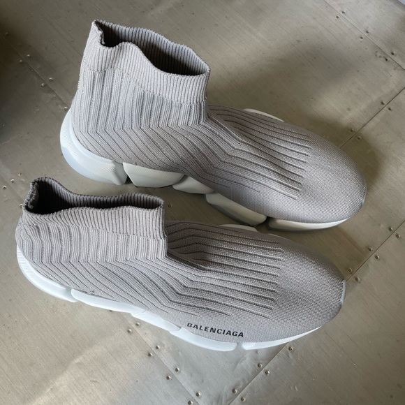 New balenciaga sock sneakers trainers flats gray white sz 42 - Picture 3 of 11